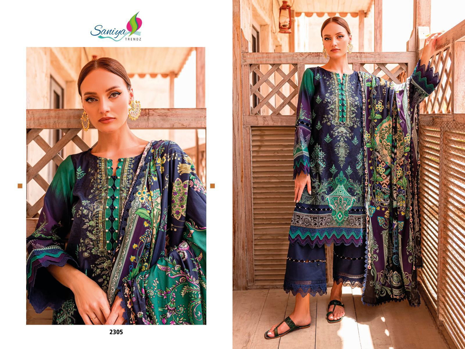 Saniya Trendz ST Jade Wholesale Cotton Pakistani Dress Material